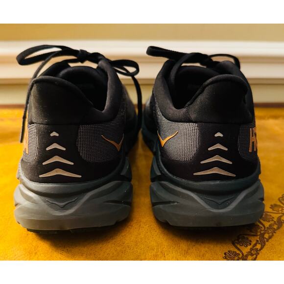 Hoka One One Clifton 8 Womens Sneakers Anthracite Copper Dark Grey Size 8.8B - Picture 4 of 11